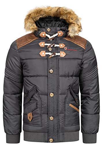 Geographical Norway Herren Winter Jacke Parka Belphegor (Medium, Dunkel Grau) von Geographical Norway