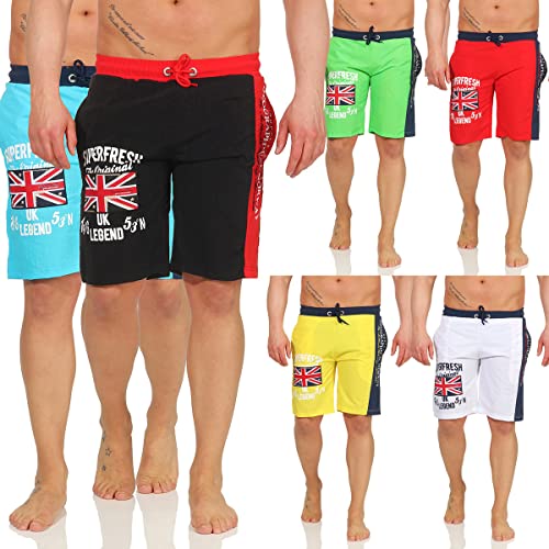 Geographical Norway Herren Badeshorts Quodesh mit Patches Knielang Black L von Geographical Norway