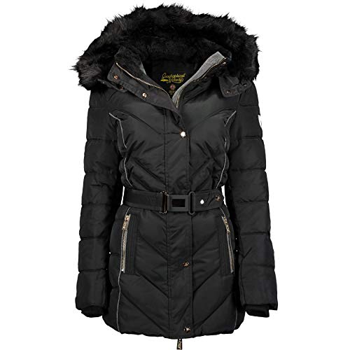 Geographical Norway Becky Lady - Warmer Damen Parka - Dicker Mantel mit Kunstpelz Kapuze - Winter Wind Jacke - Lange Jacke mit Warmfutter von Geographical Norway