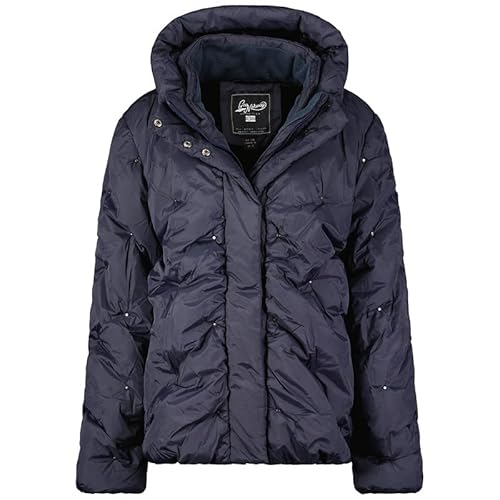 Geographical Norway Berola Lady - Winterjacke Damen Warme Steppung Mann Herbst Winter - Warme Manteljacke leicht Kapuze - Daunenjacke Windstopper Langarm Polsterung - Frauen (Marineblau XL) von Geographical Norway