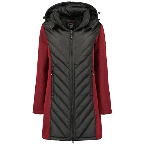 Geographical Norway Bihac Lady - Winterjacke Damen Warme Steppung Mann Herbst Winter - Warme Manteljacke leicht Kapuze - Daunenjacke Windstopper Langarm Polsterung - Frauen (Bordeaux M) von Geographical Norway