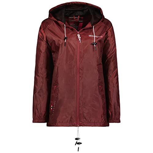 Geographical Norway Boat Lady - Winddichte Outdoor-Jacke für Frauen - Wasserdichte Jacke mit langen Ärmeln für Frauen - Regenfester Tactical Coat (Burgundy L Größe 3) von Geographical Norway