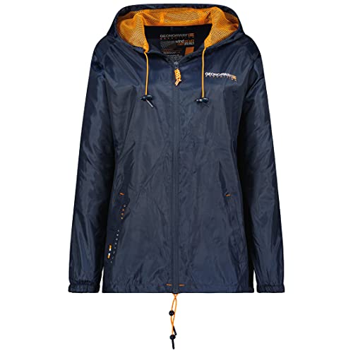 Geographical Norway Boat Lady - Winddichte Outdoor-Jacke für Frauen - Wasserdichte Jacke mit langen Ärmeln für Frauen - Regenfester Tactical Coat (Marineblau L Größe 3) von Geographical Norway