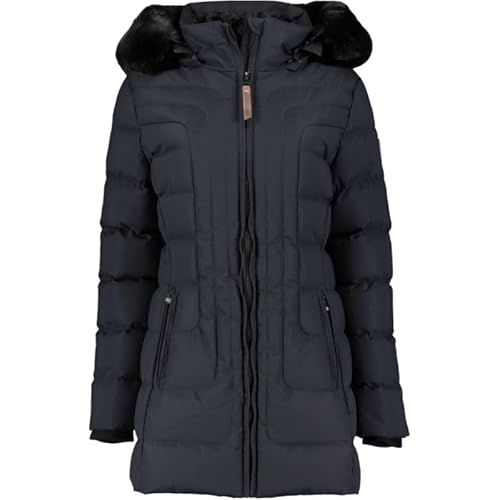 Geographical Norway Bracelet Lady - Winterjacke Damen Warme Steppung Mann Herbst Winter - Warme Manteljacke leicht Kapuze - Daunenjacke Windstopper Langarm Polsterung - Frauen (Marineblau L) von Geographical Norway