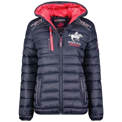 Geographical Norway Brick Lady - Winterjacke Damen Warme Steppung Mann Herbst Winter - Warme Manteljacke leicht Kapuze - Daunenjacke Windstopper Langarm Polsterung - Frauen (Marineblau M) von Geographical Norway