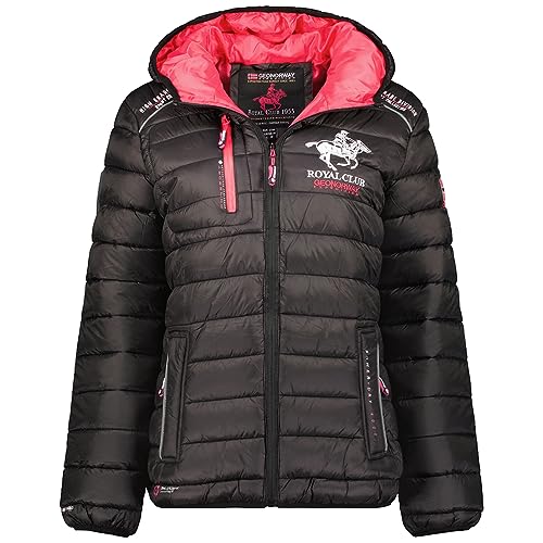 Geographical Norway Brick Lady - Winterjacke Damen Warme Steppung Mann Herbst Winter - Warme Manteljacke leicht Kapuze - Daunenjacke Windstopper Langarm Polsterung - Frauen (Schwarz L) von Geographical Norway