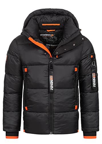 Geographical Norway - CALIX Herren Parka, schwarz / rot, Large von Geographical Norway