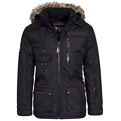 Geographical Norway CHIR Premium Herren Winterjacke Jacke Parka Gr. S-XXXL, Größe:M;Farbe:Schwarz von Geographical Norway