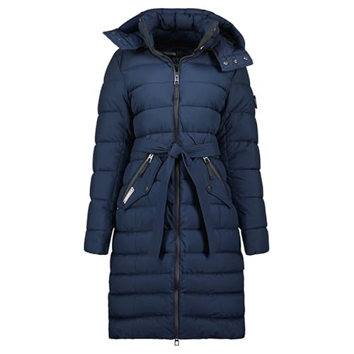 Geographical Norway Cabima Lady - Winterjacke Damen Warme Steppung Mann Herbst Winter - Warme Manteljacke leicht Kapuze - Daunenjacke Windstopper Langarm Polsterung - Frauen (Marineblau M) von Geographical Norway