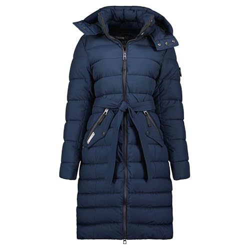 Geographical Norway Cabima Lady - Winterjacke Damen Warme Steppung Mann Herbst Winter - Warme Manteljacke leicht Kapuze - Daunenjacke Windstopper Langarm Polsterung - Frauen (Marineblau XL) von Geographical Norway