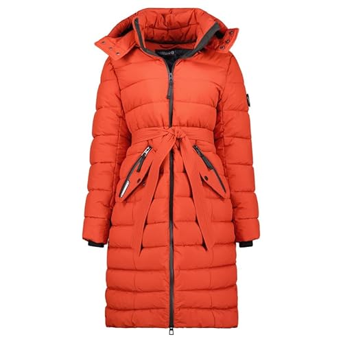 Geographical Norway Cabima Lady - Winterjacke Damen Warme Steppung Mann Herbst Winter - Warme Manteljacke leicht Kapuze - Daunenjacke Windstopper Langarm Polsterung - Frauen (Rot L) von Geographical Norway