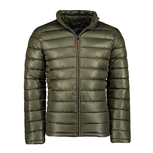 Geographical Norway Calender Basic Men - Warme Daunenjacke mit Matelassée für Herren - Warme Manteljacke mit Winterfutter für Herren - Windjacke mit langen Ärmeln (Khaki, XXL) von Geographical Norway