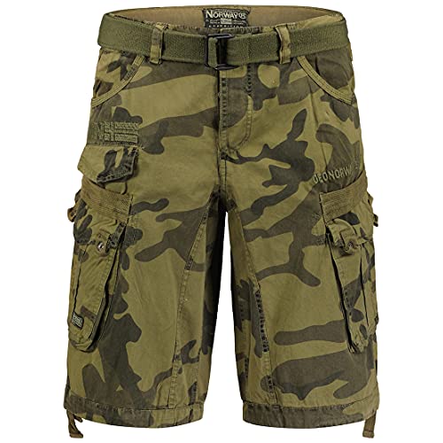 Geographical Norway Cargo Shorts Hunter mit UD Bandana Kaki Camo - 4XL - Geographical Norway Cargo Shorts Hunter mit UD Bandana Kaki Camo - 4XL - von Geographical Norway