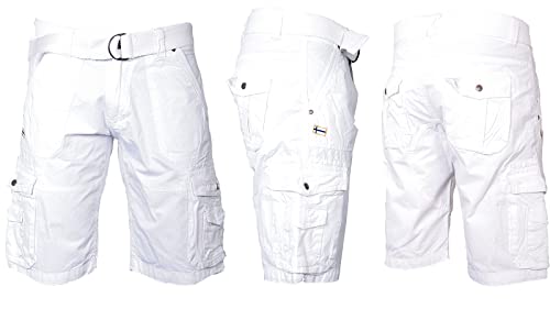 Geographical Norway Cargo Shorts Kurze Hose Knielang Short Bermuda Sommer Urlaub Freizeit FVS Production H-H, Hosengröße:3XL, Farbe:Weiß Geographical Norway Cargo Shorts Kurze Hose Knielang Short Bermuda Sommer Urlaub Freizeit FVS Production H-H, Hosengröße:3XL, Farbe:Weiß von Geographical Norway