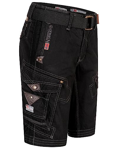 Geographical Norway Cargo Shorts Kurze Hose Knielang Short Bermuda Sommer Urlaub Freizeit FVS Production H-H, Hosengröße:XXL /W36, Farbe:Schwarz Geographical Norway Cargo Shorts Kurze Hose Knielang Short Bermuda Sommer Urlaub Freizeit FVS Production H-H, Hosengröße:XXL /W36, Farbe:Schwarz von Geographical Norway