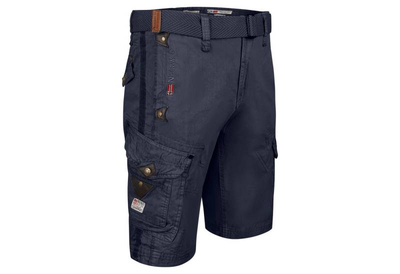 Geographical Norway Cargoshorts kurze Hose aus Baumwolle, Sommer-Bermuda (1-tlg) Herrenshorts mit Gürtel Größe S bis 5XL von Geographical Norway