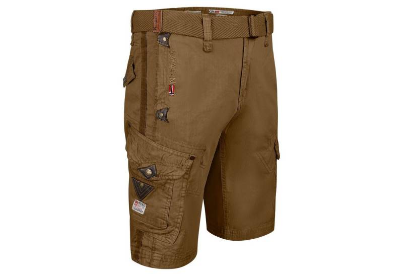 Geographical Norway Cargoshorts kurze Hose aus Baumwolle, Sommer-Bermuda (1-tlg) Herrenshorts mit Gürtel Größe S bis 5XL von Geographical Norway