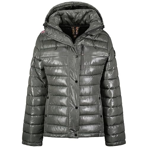 Geographical Norway Chani Lady - Winterjacke Damen Warme Steppung Mann Herbst Winter - Warme Manteljacke leicht Kapuze - Daunenjacke Windstopper Langarm Polsterung - Frauen (Schwarz S) von Geographical Norway