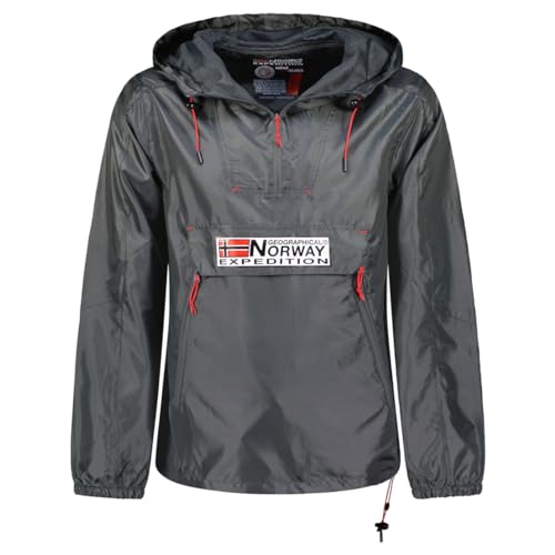 Geographical Norway Choupa Men - Warme Kapuzenjacke Ärmellose Steppjacke Herren - Warme Manteljacke Gefüttert Herren - Windjacke Frühling Herbst Winter (DUNKELGRAU XL) von Geographical Norway
