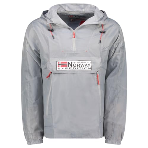 Geographical Norway Choupa Men - Warme Kapuzenjacke Ärmellose Steppjacke Herren - Warme Manteljacke Gefüttert Herren - Windjacke Frühling Herbst Winter (HELLGRAU L) von Geographical Norway