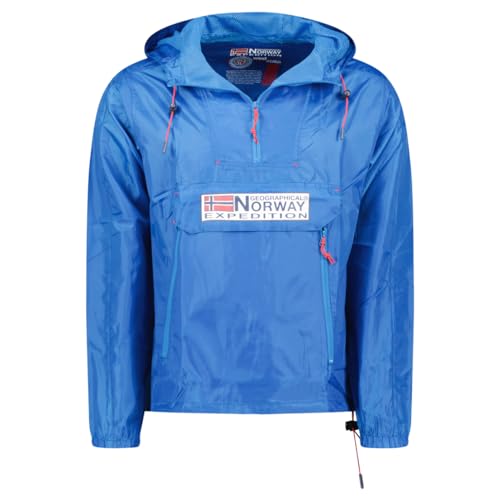 Geographical Norway Choupa Men - Warme Kapuzenjacke Ärmellose Steppjacke Herren - Warme Manteljacke Gefüttert Herren - Windjacke Frühling Herbst Winter (Royal Blau L) von Geographical Norway