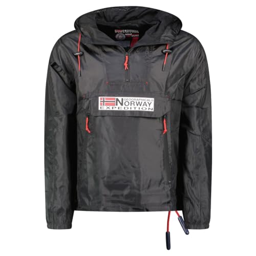 Geographical Norway Choupa Men - Warme Kapuzenjacke Ärmellose Steppjacke Herren - Warme Manteljacke Gefüttert Herren - Windjacke Frühling Herbst Winter (SCHWARZ XL) von Geographical Norway