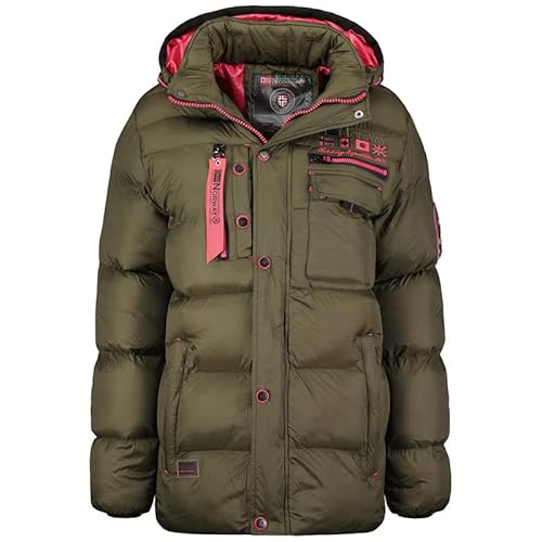 Geographical Norway Citernier Lady - Winterjacke Damen Warme Steppung Mann Herbst Winter - Warme Manteljacke leicht Kapuze - Daunenjacke Windstopper Langarm Polsterung - Frauen (Caqui XL) von Geographical Norway