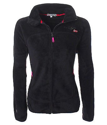 Geographical Norway Damen Fleece Jacke Sweatjacke BF 00001 (L, Schwarz) von Geographical Norway