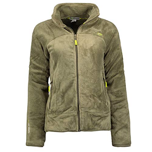 Geographical Norway Damen Upaline Jacke Fleece Sweater Zip Pockets WR623F/GN Größe M Farbe olive von Geographical Norway