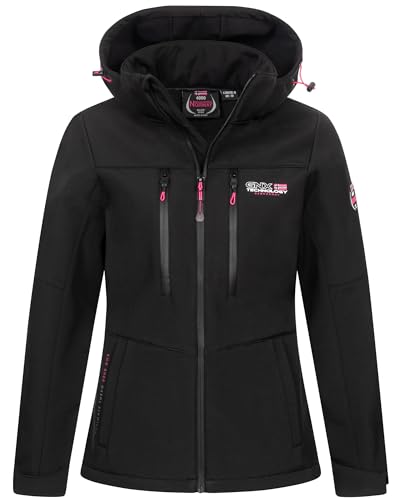 Geographical Norway Damen Frühlings Jacke Softshell Jacke Outdoor Regen Übergangs Jacke, Farbe:Navy, Größe:M 38 von Geographical Norway