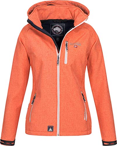 Geographical Norway Damen Funktions Softshelljacke Tassima abnehmbare Kapuze Coral M von Geographical Norway