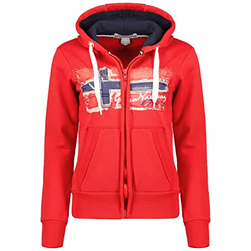 Geographical Norway Damen Gayto Lady Kapuzenpullover, Rot, 36 von Geographical Norway