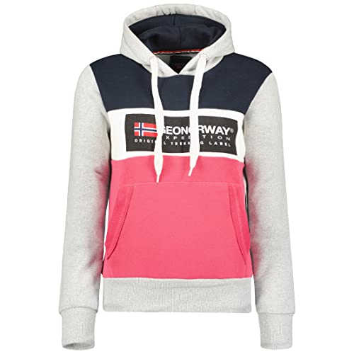 Geographical Norway Damen Golem Lady Kapuzenpullover, Hellgrau, 46 von Geographical Norway