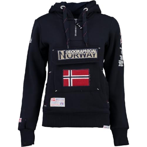 Geographical Norway Damen Gymclass Sweatshirt, Marineblau, 38 von Geographical Norway