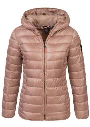 Geographical Norway Damen Frühlings Übergangs Jacke Steppjacke Kapuze Annecy Outdoor Kapuzenjacke, Farbe:damen-Oldpink, Größe:L 40 von Geographical Norway