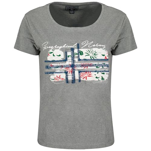 Geographical Norway Damen Jepson Lady t Shirt, Hellgrau, 36 von Geographical Norway