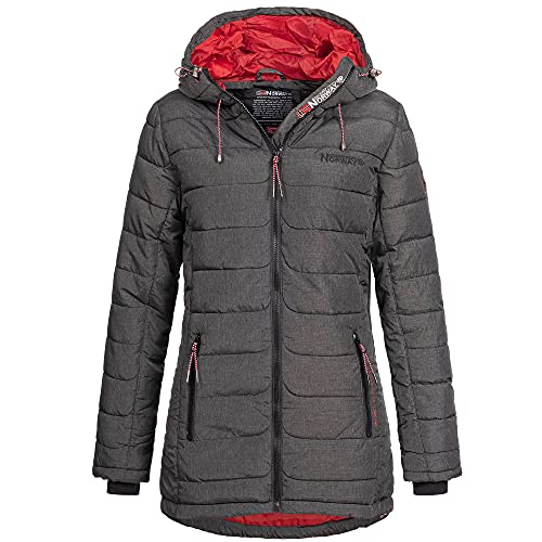 Geographical Norway Damen Parka Jacke Astana Winterjacke Steppjacke WU5058F/GNO Größe 2XL Farbe anthrazit von Geographical Norway