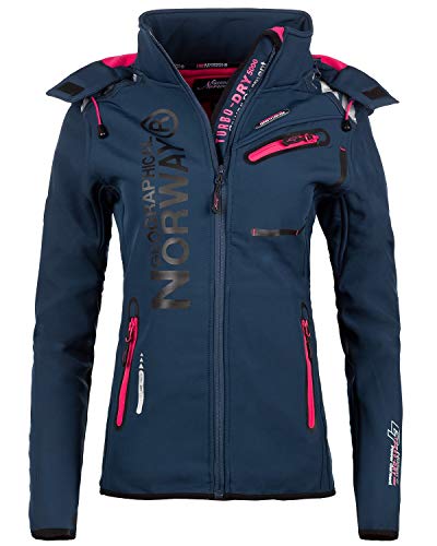 Geographical Norway Damen Softshell Freizeit Jacke Navy L von Geographical Norway