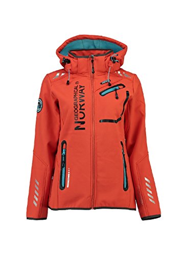 Geographical Norway Damen Softshell Funktions Outdoor Regen Jacke Sport (XXL, Orange) von Geographical Norway