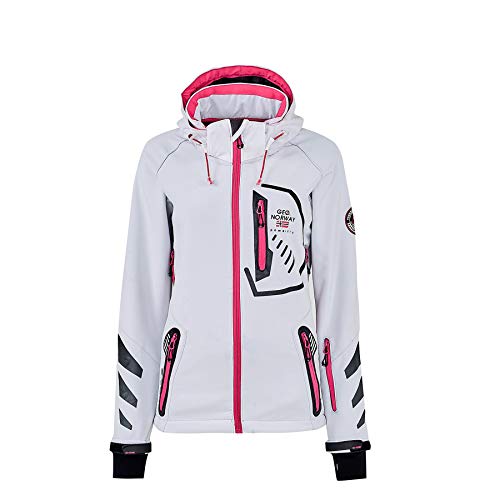 Geographical Norway Damen Softshell Funktions Outdoor Regen Jacke Sport [GN-Thea-Weiss-Gr.S] von Geographical Norway