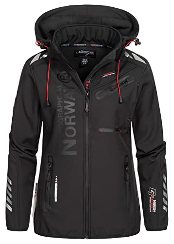 Geographical Norway Damen Softshell Jacke G-ROSE - SCHWARZ / SCHWARZ - S/1 von Geographical Norway