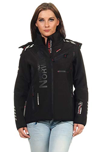 Geographical Norway Damen Softshell Jacke G-ROSE - SCHWARZ/SCHWARZ - XL/4 von Geographical Norway