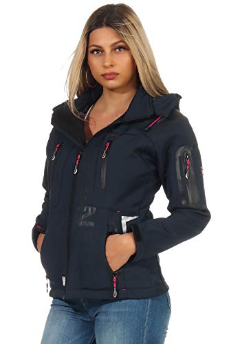 Geographical Norway Damen Softshell Jacke G-TANSY - NAVY/F.PINK - L/3 von Geographical Norway