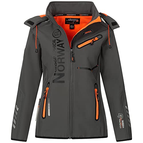 Geographical Norway Damen Softshell Jacke Rein Darkgrey Orange XXL Geographical Norway Damen Softshell Jacke Rein Darkgrey Orange XXL von Geographical Norway
