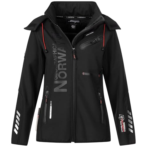 Geographical Norway Damen Softshell Jacke Rein Schwarz/Schwarz XXL Geographical Norway Damen Softshell Jacke Rein Schwarz/Schwarz XXL von Geographical Norway
