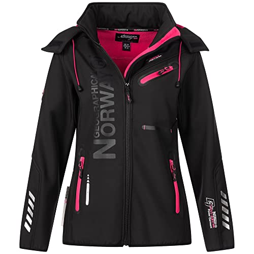 Geographical Norway Damen Softshell Jacke Rein Schwarz M von Geographical Norway