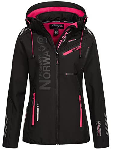 Geographical Norway Damen Softshelljacke Reine Black/Fluo pink M von Geographical Norway