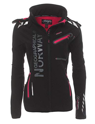 Geographical Norway Damen Softshelljacke Reveuse - Black/Pink - 2XL/5 von Geographical Norway