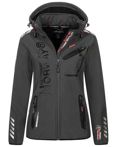Geographical Norway Damen Softshelljacke Übergangsjacke Frühlings Regen Jacke Outdoor, Farbe:dunkelgrau-Schwarz, Größe:M 38 Geographical Norway Damen Softshelljacke Übergangsjacke Frühlings Regen Jacke Outdoor, Farbe:dunkelgrau-Schwarz, Größe:M 38 von Geographical Norway