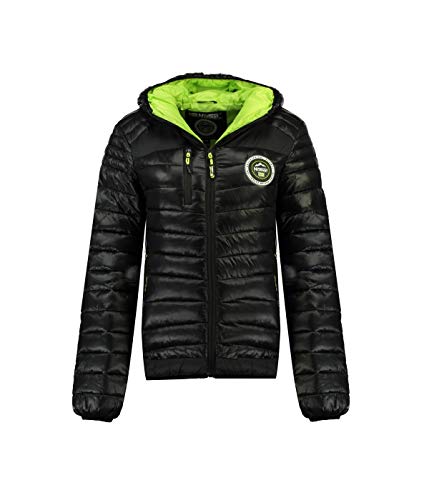 Geographical Norway Damen Steppjacke Übergangsjacke Winterjacke Daunenjacke Stepp Jacken Damenjacke Kapuze Warm Frauen Jacke Winter Jacke Gesteppt D-455 Schwarz L von Geographical Norway